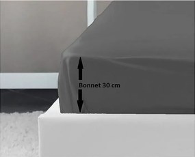 Pościel 100% Bawełny 160x200 cm Szary Antracyt - Certyfikat OEKO-TEX