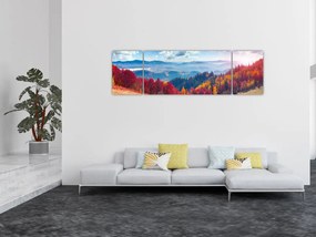 Obraz kolorowego jesiennego krajobrazu (170x50 cm)