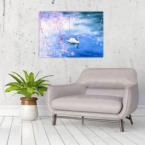 Obraz na szkle - Magiczne jezioro (70x50 cm)