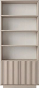 Biblioteczka z 4 wnękami i 2 drzwiami - Beżowy - EROLYA