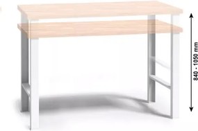 Stół warsztatowy G3, metalowe nogi z regulacją wysokości, 1700 mm