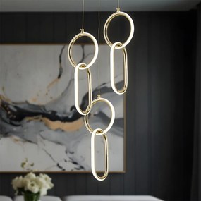 LAMPA WISZĄCA LED G077-3CPR Złota