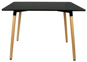 PROMOCJA Czarny stół jadalniany BERGEN 120x80 cm II. gatunek