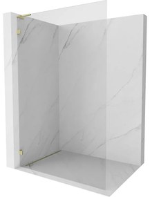 Mexen Lunar L ścianka prysznicowa Walk-in lewa 50 x 200 cm, transparent 8 mm, złota - 830L-050-000-50-00-L