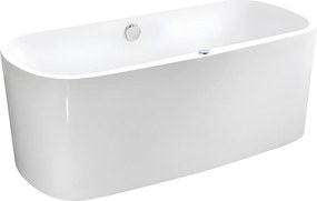 Wanna z hydromasażem z diodami LED SIRGAO - 1-osobowa - 155L - 75x150cm - Biała