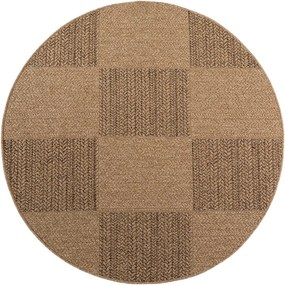 Brązowy okrągły dywan odpowiedni na zewnątrz ø 120 cm Timber 1405 – Ayyildiz Carpets