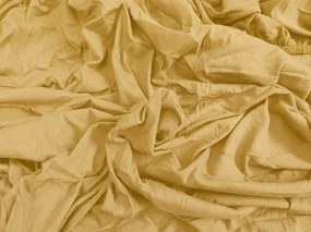 PrzytulneMieszkanie.pl Prześcieradło Jersey BASIC żółte 90 x 200 cm