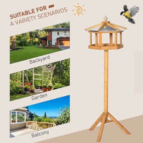 PawHut Bird House Villa Feeder karmnik dla ptaków z cynkowym dachem i stojakiem 113x40x40cm | Aosom PL