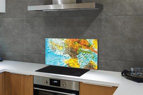 Panel szklany do Kuchni Globus i Mapa Świata