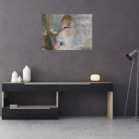 Obraz na szkle - Berthe Morisot, Woman at Her Toilette, reprodukcje (70x50 cm)