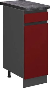Szafka dolna do kuchni czerwony 30x60x81.6 r-line