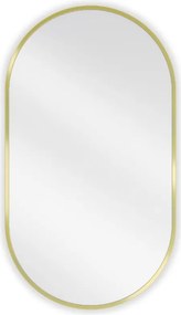 Mexen Loft lustro łazienkowe owalne 80 x 45 cm, rama złota szczotkowana - 9851-080-045-000-50