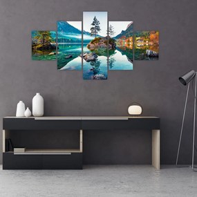 Obraz - Jezioro Hintersee, Alpy Bawarskie, Austria (125x70 cm)