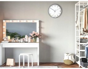 Zegar na ścianę klasyczny cichy mechanizm okrągły z białą tarczą akrylowy