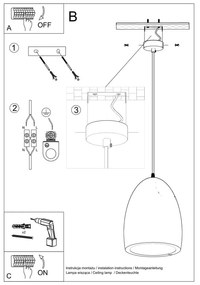 Biała lampa wisząca z ceramicznym kloszem ø 25 cm Sativa – Nice Lamps