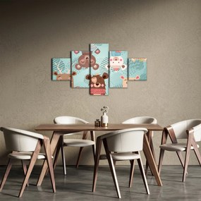 Obraz - Wesołe niedźwiadki (125x70 cm)
