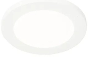 Lampa sufitowa biała 17 cm z LED 3-stopniowy ściemniacz IP44 - Steve Nowoczesny Oswietlenie wewnetrzne