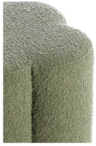 Zielony puf z materiału bouclé Nalani – Light &amp; Living