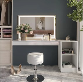 Stół do toalety biały 120x40.1x12 sherry