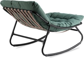 Fotel Bujany Ogrodowy AURORA na Płozach Zielony Nowoczesny