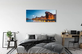 Zdjęcie na płótnie Noc nad Motławą i Starym Miastem