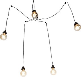 Inteligentna lampa wisząca czarna 5-punktowa z Wifi G95 - Cava