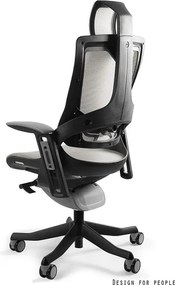 Fotel ergonomiczny Wau 2, zgodny z normą BHP, czarno - szary