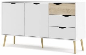 Biała komoda OSLO 75381 z 3 szufladami
