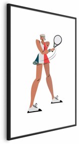 Plakat Tenisistka z rakietą 21x30 cm z ramą czarną bez marginesu ARTGEIST B