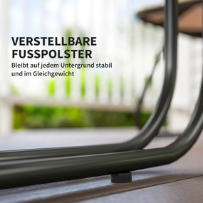 Komplet wypoczynkowy z Polyrattanu Outsunny: sofa + fotele + stolik z poduszkami, odporny na warunki atmosferyczne, 116 x 60 x 69 cm, Brązowy+Ciemnoszary