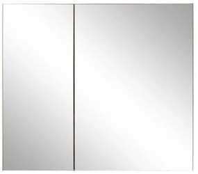Wisząca szafka łazienkowa z lustrem w dekorze dębu 80x70 cm Wisla – Støraa