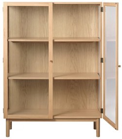 Witryna z litego drewna dębowego 140x100 cm Elba – Unique Furniture