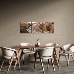 Obraz - Rumuński wulkan (z zegarem) (90x30 cm)