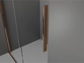 Mexen Velar ścianka prysznicowa rozsuwana Walk-in 120 x 200 cm, szron 8 mm, różowe złoto - 871-120-000-33-60