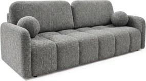 Sofa ZEN Rozkładana Dwuosobowa Ciemnoszara Boucle Japandi