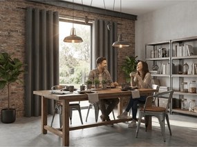 Zasłona zaciemniająca DUNES VELVET 140x250 cm, ciemnoszara Zawieszanie: Taśma z wiązaniami