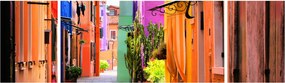 Obraz - Kolorowy dom w Burano, Wenecja (170x50 cm)