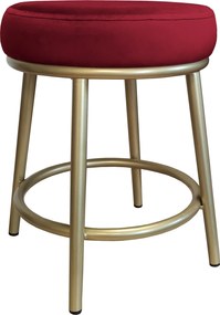 Taboret Ben tkanina Welur stelaż metalowy STOŁEK LOFT : Kolor Stelaża - Złoty, Kolor tkaniny - VELVET - MG31, Typ tkaniny - Velvet