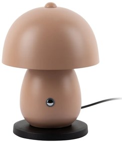 Jasnobrązowa lampa stołowa LED z metalowym kloszem (wysokość 18 cm) Mono LED – Leitmotiv