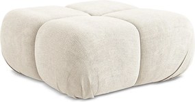 Pufa - z tkaniny szenilowej - jasny beż - LOKUA