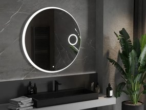 Mexen Ella lustro łazienkowe podświetlane z lusterkiem kosmetycznym, okrągłe 100 cm, LED 6000K, antypara - 9811-100-100-611-00