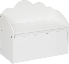 Skrzynia na zabawki z siedziskiem 2w1, ławka dziecięca, 60 x 53,4 x 30 cm