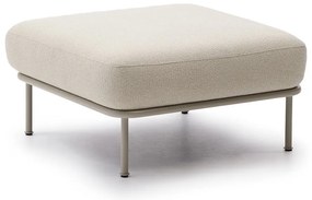 Beżowy podnóżek z materiału bouclé Aurum – Kave Home