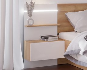Komplet ściennych szafek nocnych z oświetleniem Lenybelardo 211