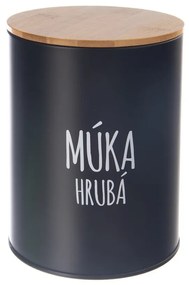 Orion Pojemnik blaszany do mąki gruboziarnistej BLACK