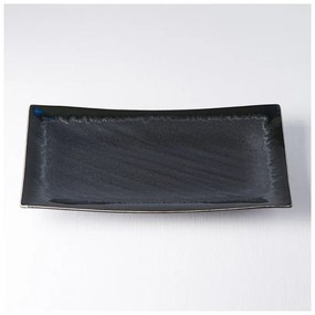 Ciemnoniebieski ceramiczny talerz MIJ Matt, 33x19 cm