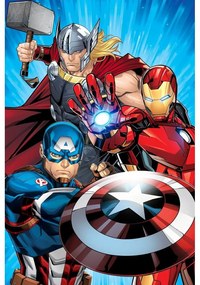 Koc dziecięcy z mikropluszu 100x150 cm Avengers Heroes – Jerry Fabrics