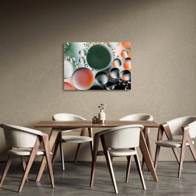 Obraz na szkle abstrakcji - bąbelki (70x50 cm)