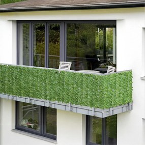 Zielona plastikowa osłona balkonowa 300x100 cm Ivy – Maximex