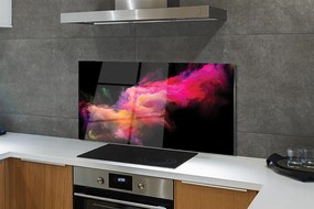 Panel szklany do Kuchni Różowa Geometria Fraktalna